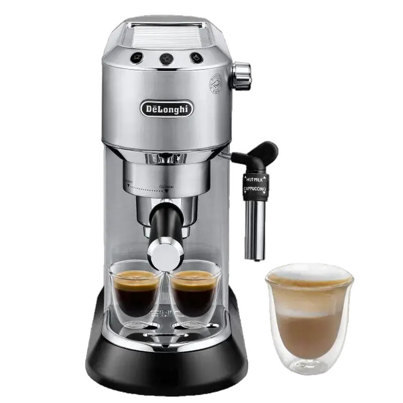 Ручная кофеварка DeLonghi Dedica EC685, 1300W, 15 бар, Серебристая – Эспрессо по-итальянски у вас дома [3]