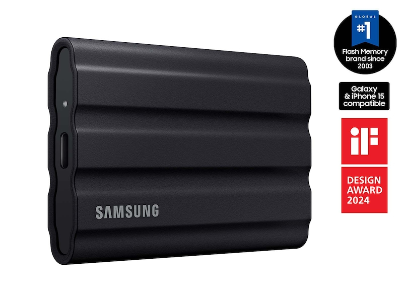 External SSD 1TB Samsung T7 Shield, USB 3.2, Black [2]