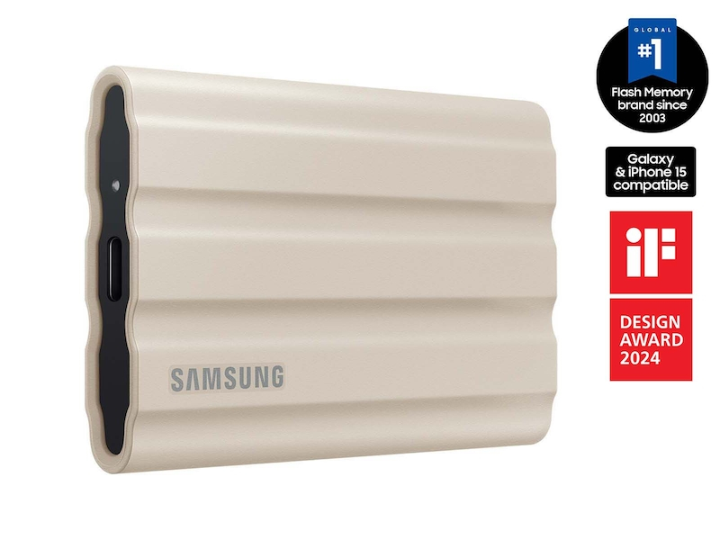 External SSD 2TB Samsung T7 Shield, USB 3.2, Beige [2]