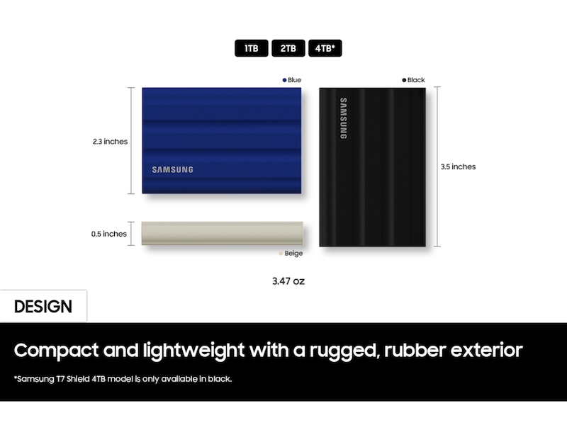 External SSD 2TB Samsung T7, USB 3.2, Blue [4]