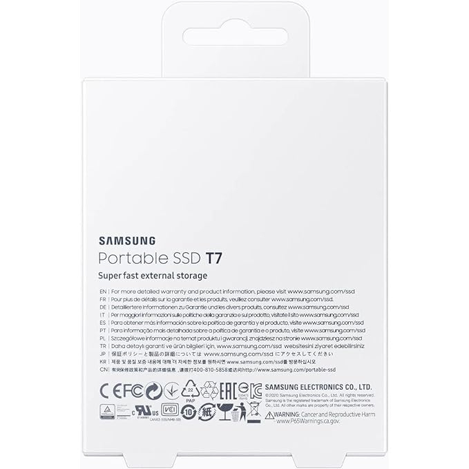 External SSD 2TB Samsung T7, USB 3.2, Titan Grey [6]