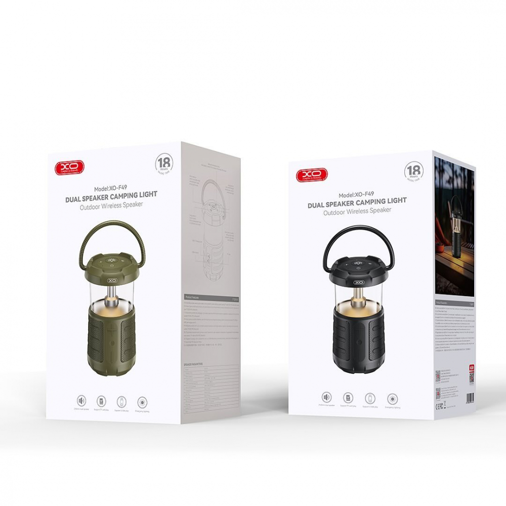 F49 Outdoor Dual Speaker Camping Light Audio (15W 3600mAh) black [4]