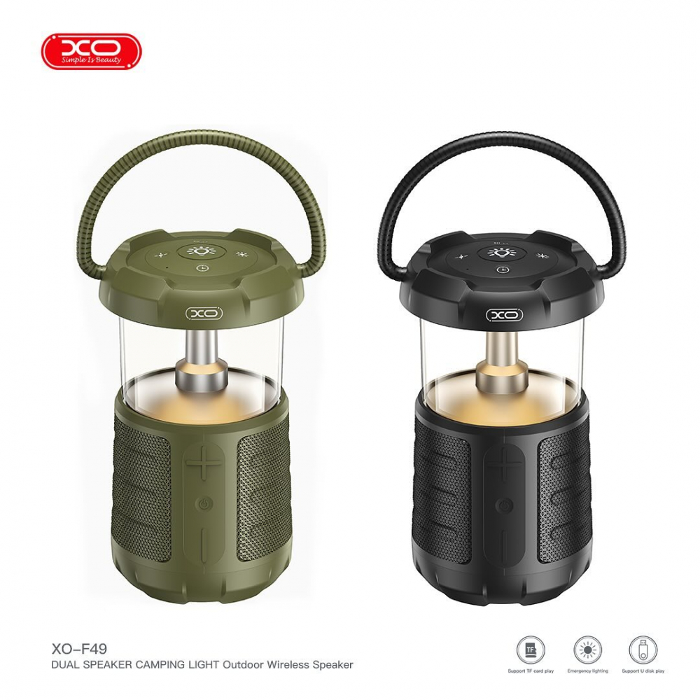 F49 Outdoor Dual Speaker Camping Light Audio (15W 3600mAh) black [3]