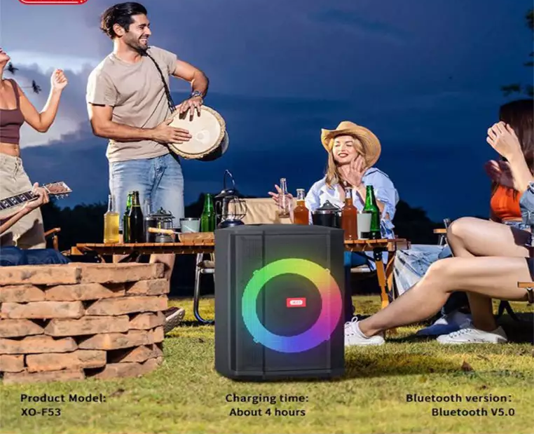 F53 Star Shepherd EU 8-inch Speaker RGB Bluetooth Speaker 40W (with Remote Control + Wireless Mic*1 + US Converter*1) [3]