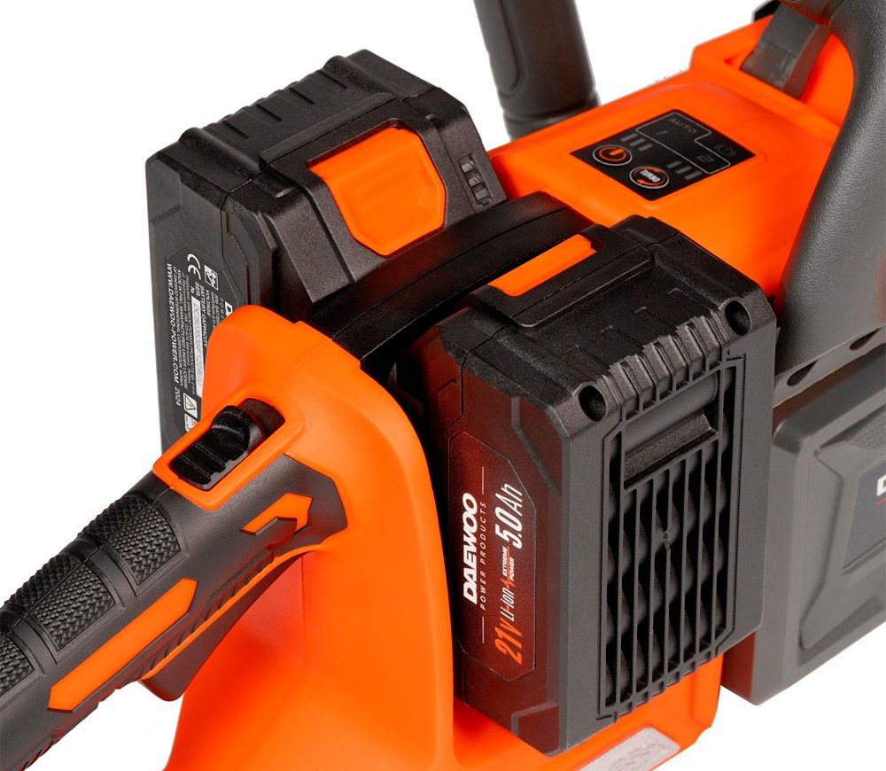 Fierăstrău cu lanț cu acumulator DAEWOO DACS 1642Li SET (2×21V, 2×5Ah, Motor Brushless, Lamă 40 cm, 25 m/s, 2 Acumulatori + Încărcător) [13]