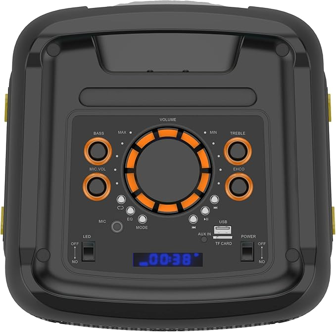 Flashbanger 777, 400W, Microfon wireless + Microfon cu fir (Boxă portabilă Bluetooth de 400W, woofer de 8 inch) [4]