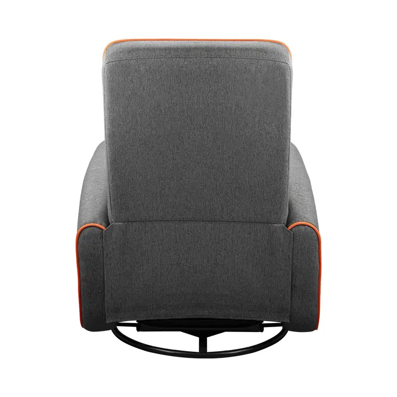 Fotoliu gaming Cougar FIDOM cu suport pentru picioare, imitație de in, Gri / Portocaliu (spătar 160°, până la 150 kg) [11]