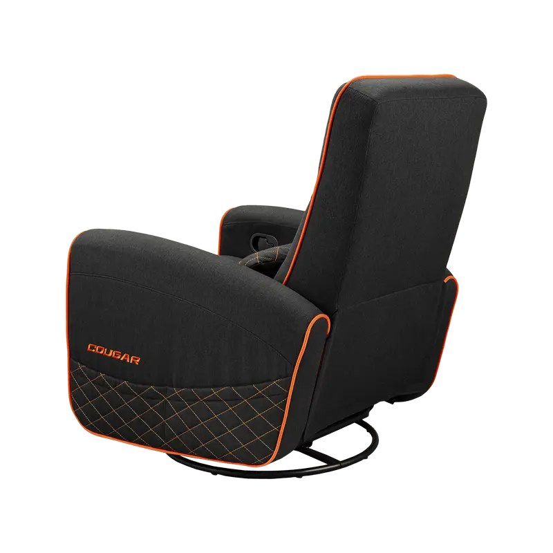 Fotoliu gaming Cougar FIDOM cu suport pentru picioare, imitație de in, Negru / Portocaliu (spătar 160°, până la 150 kg) [7]