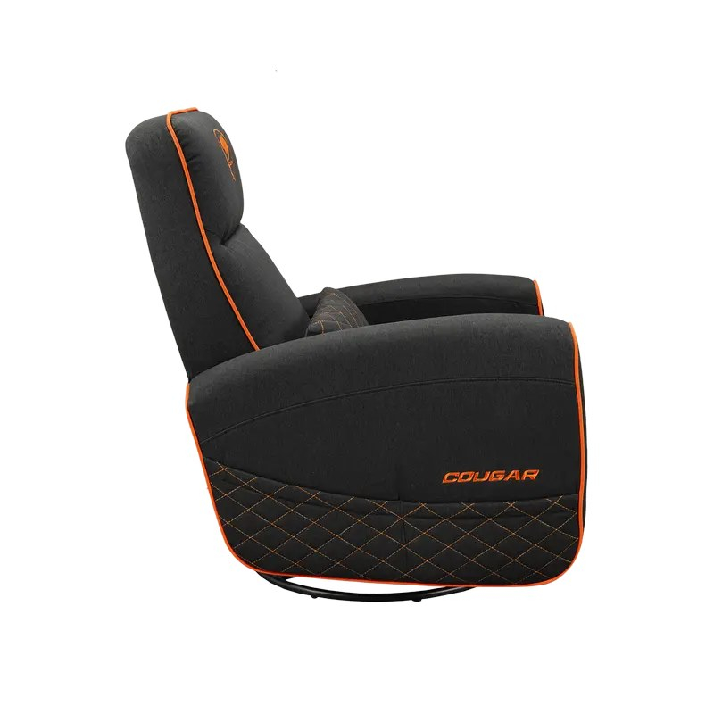 Fotoliu gaming Cougar FIDOM cu suport pentru picioare, imitație de in, Negru / Portocaliu (spătar 160°, până la 150 kg) [9]