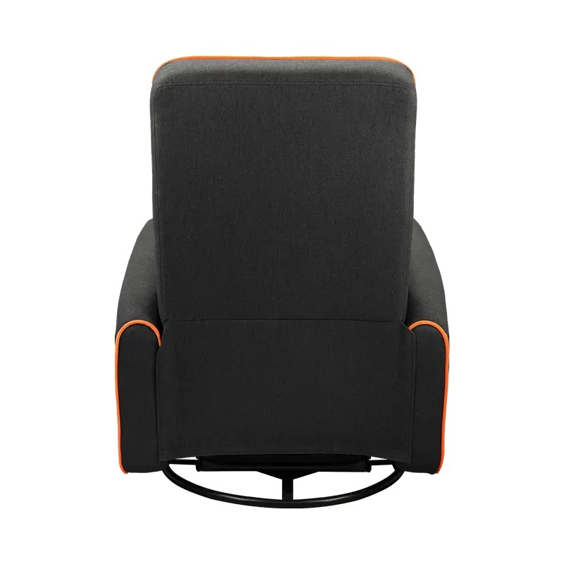 Fotoliu gaming Cougar FIDOM cu suport pentru picioare, imitație de in, Negru / Portocaliu (spătar 160°, până la 150 kg) [3]