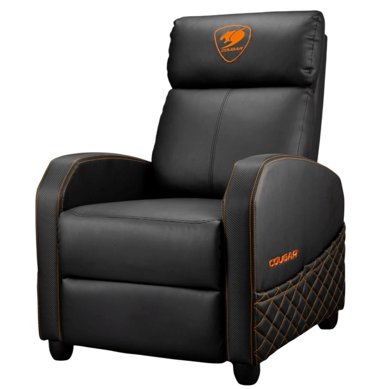 Fotoliu gaming Cougar Ranger Elite, piele PU, Negru / Portocaliu (spătar 160°, până la 135 kg) [2]