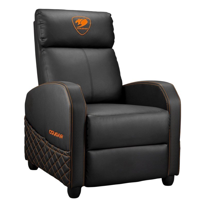 Fotoliu gaming Cougar Ranger Elite, piele PU, Negru / Portocaliu (spătar 160°, până la 135 kg) [3]