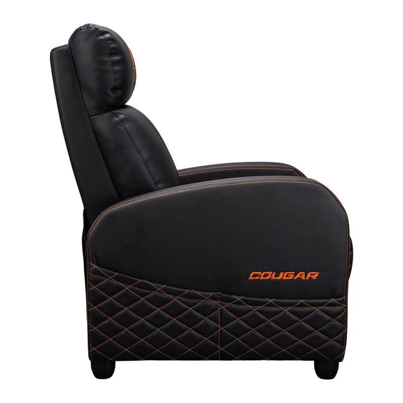 Fotoliu gaming Cougar Ranger Elite, piele PU, Negru / Portocaliu (spătar 160°, până la 135 kg) [4]