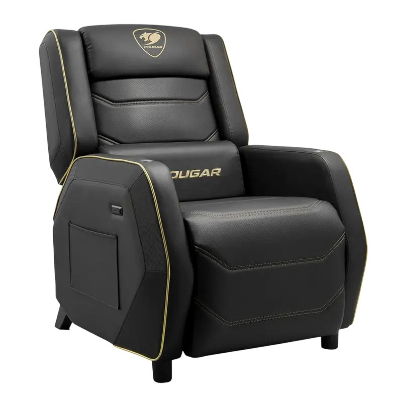 Fotoliu gaming Cougar Ranger Pro Royal, piele PVC, Negru / Auriu (spătar 157°, până la 160 kg) [8]