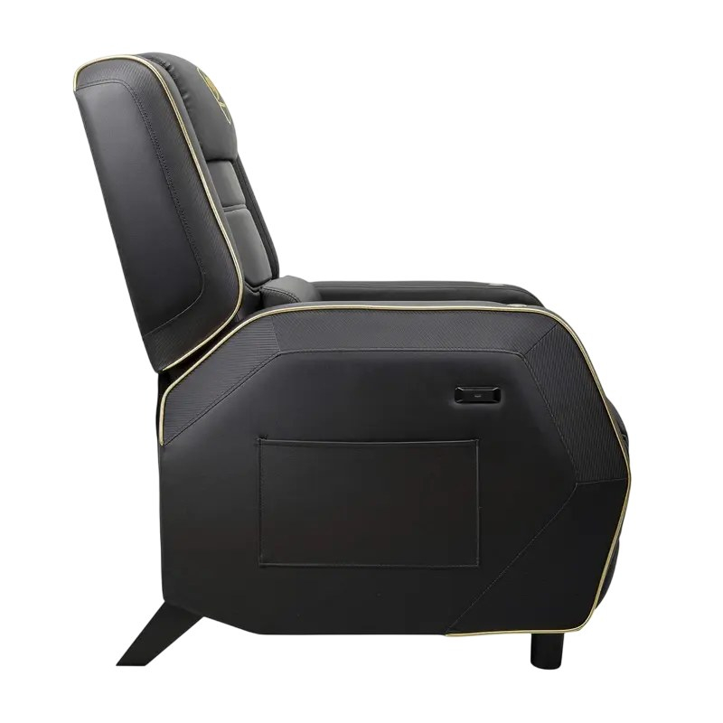 Fotoliu gaming Cougar Ranger Pro Royal, piele PVC, Negru / Auriu (spătar 157°, până la 160 kg) [6]