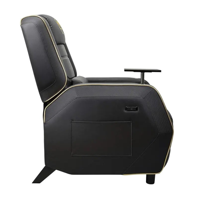 Fotoliu gaming Cougar Ranger Pro Royal, piele PVC, Negru / Auriu (spătar 157°, până la 160 kg) [5]