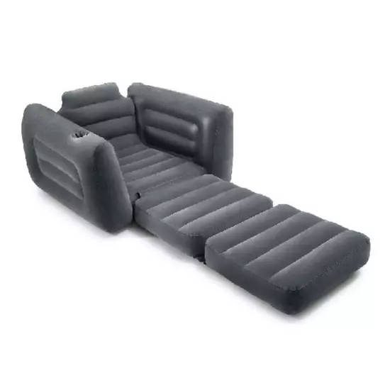 Надувное кресло-кровать INTEX Velur Sofa 117x224x66 см – 2 в 1: комфорт дома и на природе [3]