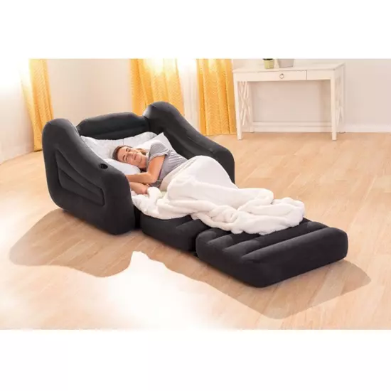 Надувное кресло-кровать INTEX Velur Sofa 117x224x66 см – 2 в 1: комфорт дома и на природе [2]