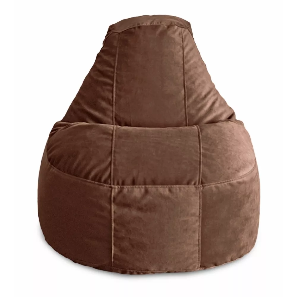 Fotoliu sac Lux din Catifea (Velur), culoare Maro [2]