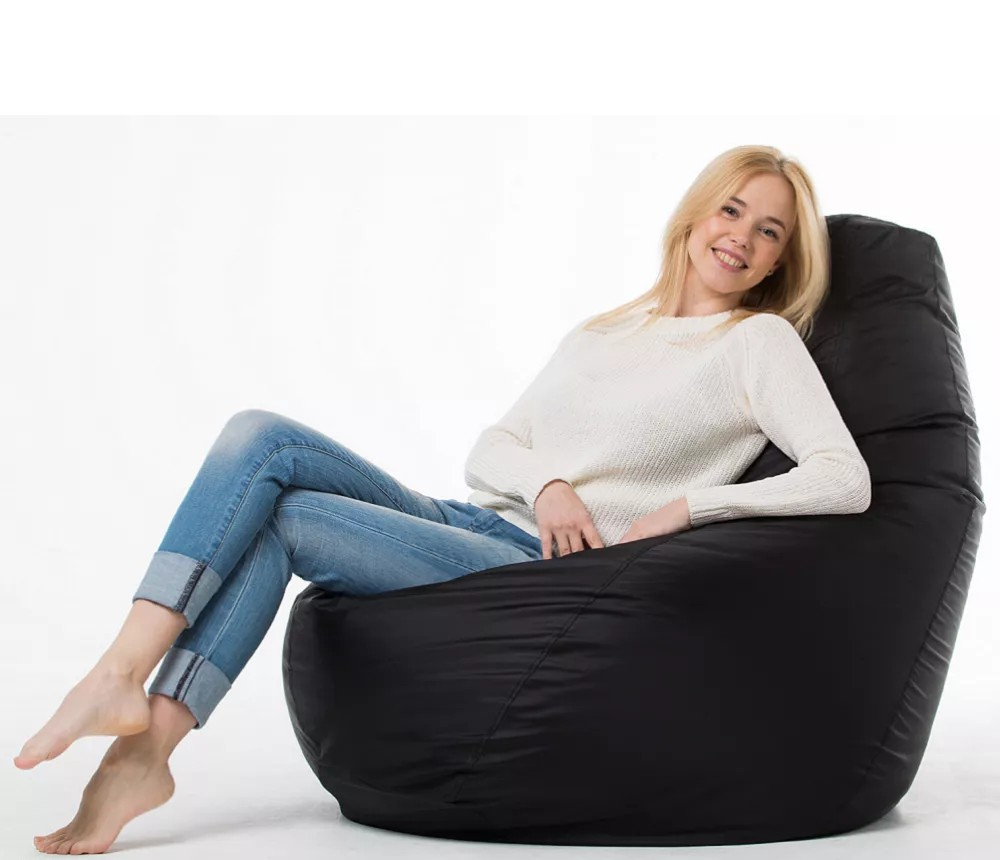 Кресло мешок Груша из Оксфорда 420D, размер "L" чёрного цвета [3]