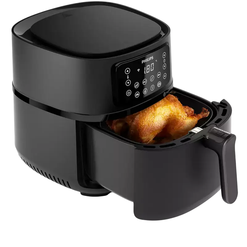Friteuză cu aer cald Philips Ovi Connected Negru – 7.2 L, 2000 W, 16 funcții + Wi-Fi – Gătit sănătos, inteligent și delicios! [2]