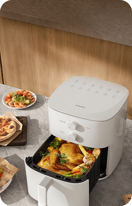 Фритюрница с горячим воздухом Xiaomi Smart Air Fryer Essential 6L, 1550 Вт, Белая — готовьте вкусно и без масла! [2]