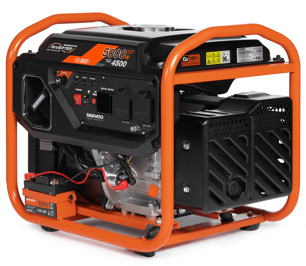 Generator electric Inverter pe benzină DAEWOO GDA 4600Ei (5 kW, 230V, Pornire Electrică & Manuală, Display LCD 3 în 1, Inverter) [9]