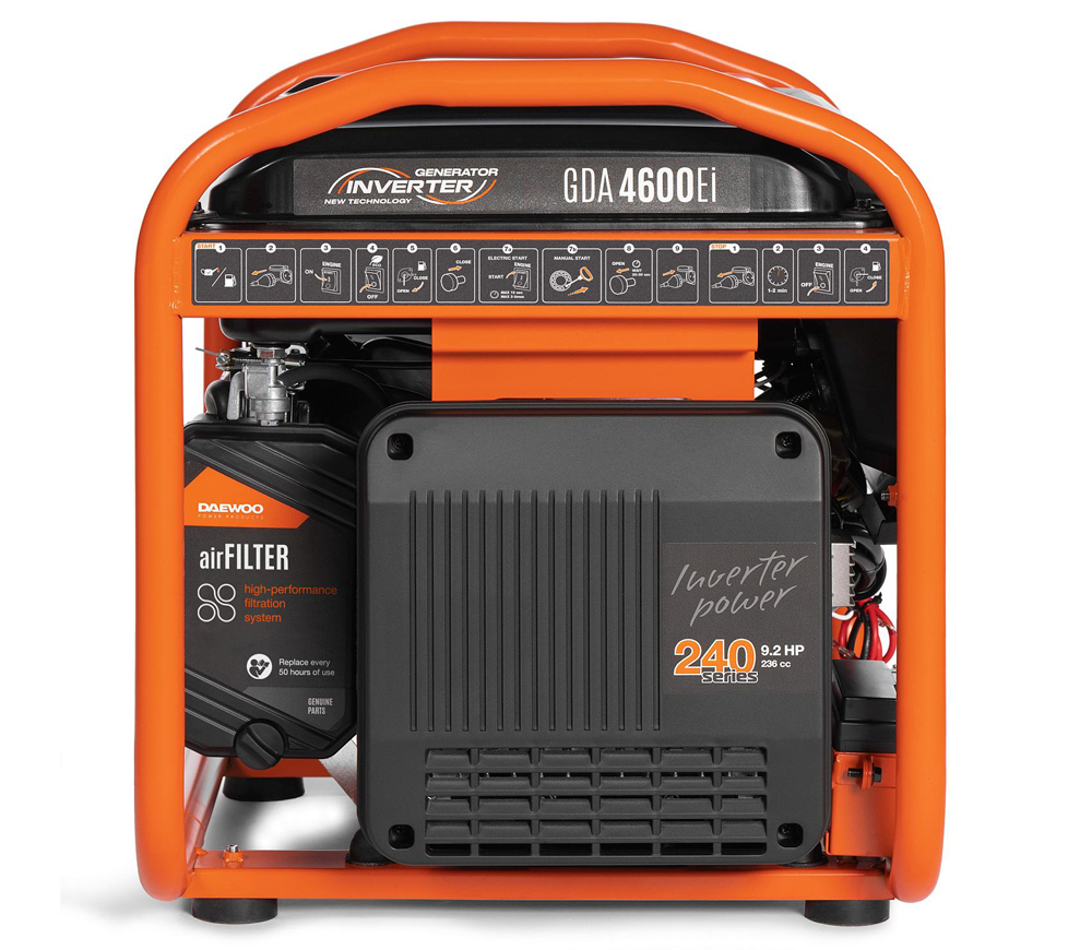 Generator electric Inverter pe benzină DAEWOO GDA 4600Ei (5 kW, 230V, Pornire Electrică & Manuală, Display LCD 3 în 1, Inverter) [6]