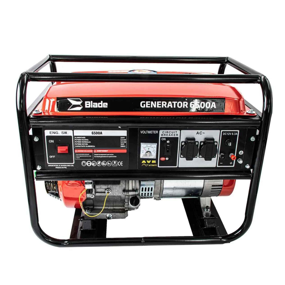 Generator electric pe benzină BLADE 6500A – Putere puternică 5 kW continuu, autonomie lungă și rezistență pentru casă mare, șantier sau fermă! [4]