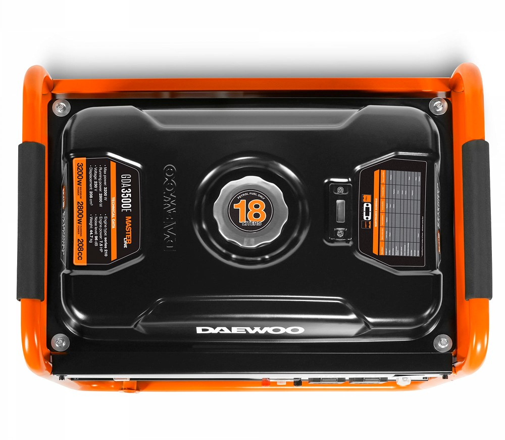 Generator pe benzină DAEWOO GDA 3500E (3.2 kW Max, 2.8 kW Nominal, AVR, Pornire Electrică/Manuală, Rezervor 18L) [7]