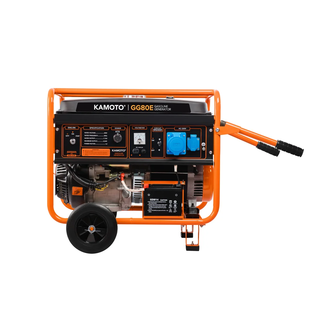 Generator pe benzină KAMOTO GG80E (8 kW Max, Demaror Electric, Priză 32A, Pregătit ATS, Kit Transport) [12]
