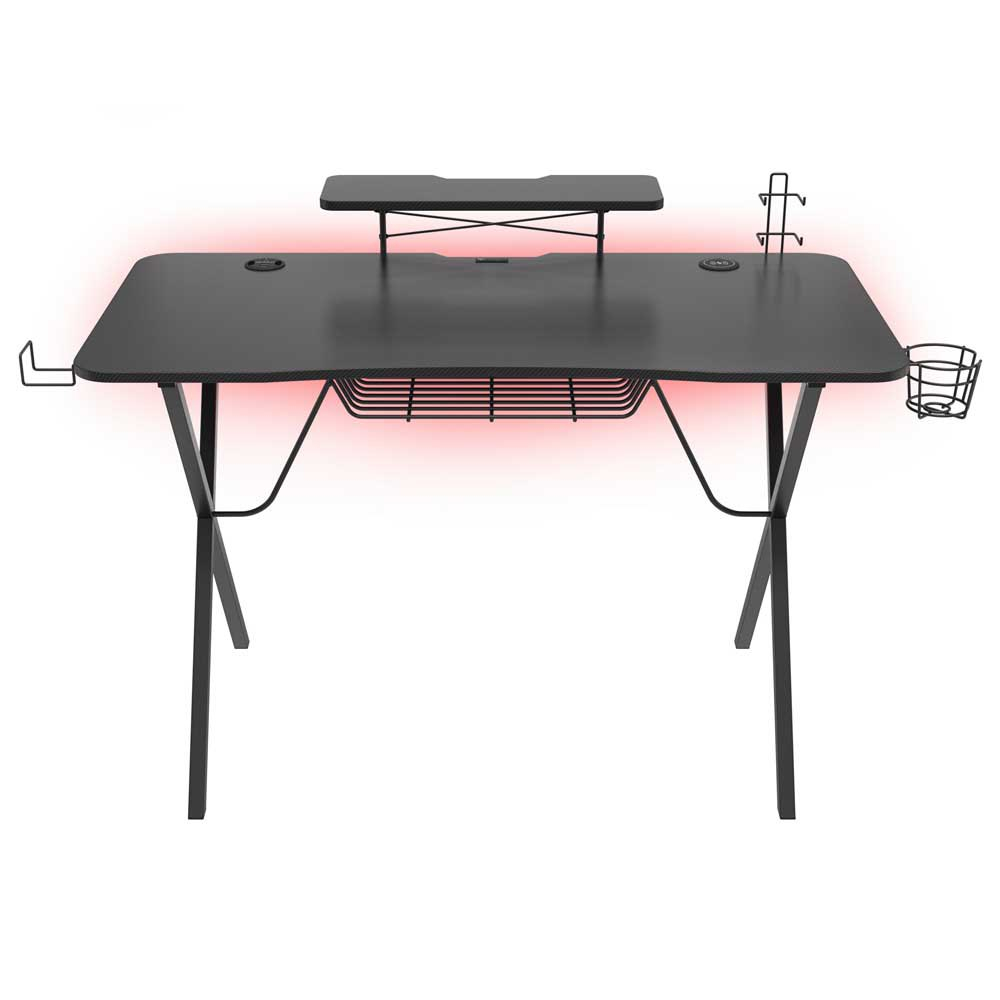 Genesis Desk Gaming Holm 300 RGB – Birou de gaming 120x60 cm cu iluminare RGB, încărcător wireless și organizare completă [2]