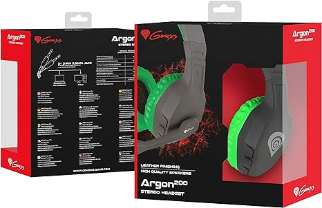 Genesis Headset Argon 200, Stereo, Green [5]
