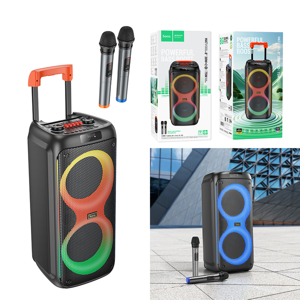 Портативная Bluetooth-колонка HA7 Leader – мощный звук и два беспроводных микрофона [4]