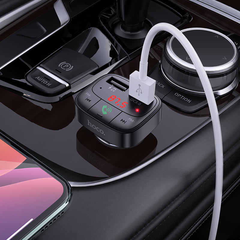 HOCO E59 Promise FM Bluetooth трансмиттер для автомобиля с QC3.0 [2]