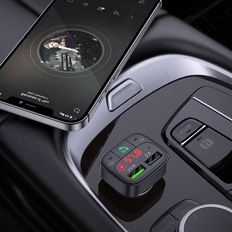 HOCO E59 Promise FM Bluetooth трансмиттер для автомобиля с QC3.0 [7]