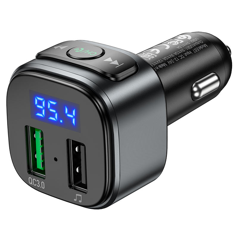 HOCO E67 Fighter Transmițător FM Bluetooth pentru mașină cu QC3.0 [6]