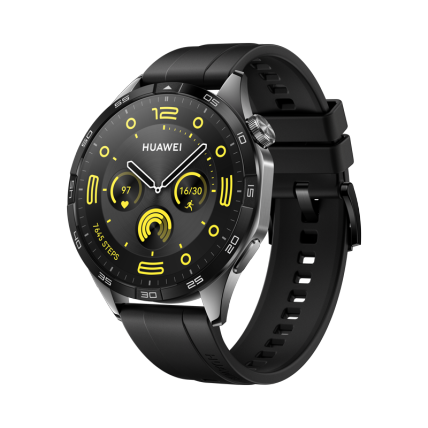 HUAWEI WATCH GT 4 46mm, Black with Fluoroelastomer Strap [1]