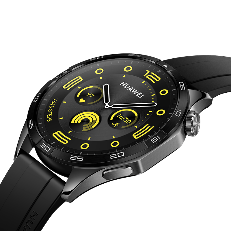 HUAWEI WATCH GT 4 46mm, Black with Fluoroelastomer Strap [2]