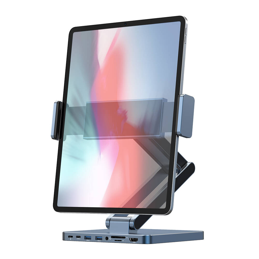Hub Stand Reglabil 8-in-1 AH801 – Conectivitate Extinsă și Suport Stabil pentru Tablete [2]