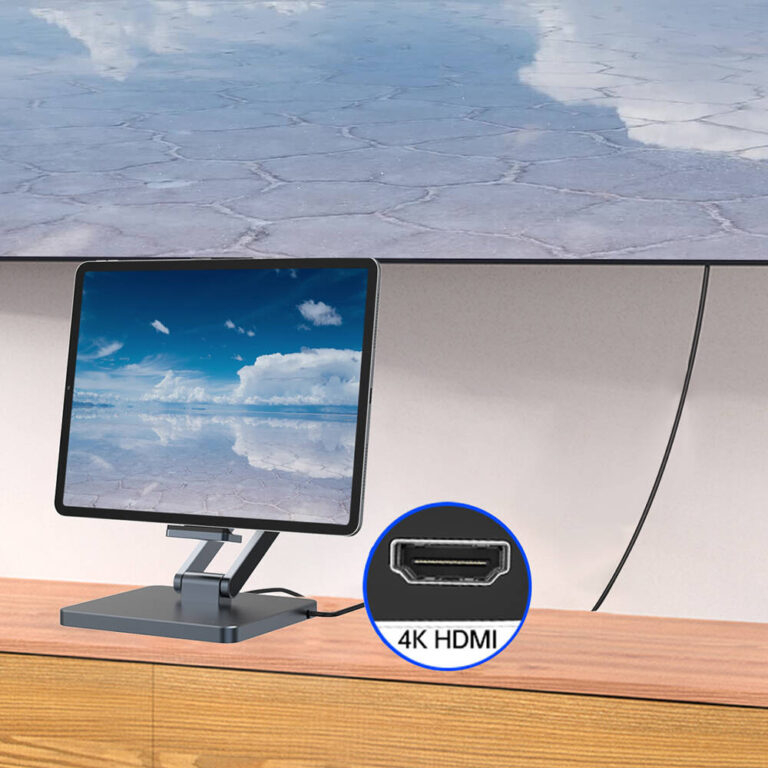 Hub Stand Reglabil 8-in-1 AH801 – Conectivitate Extinsă și Suport Stabil pentru Tablete [5]