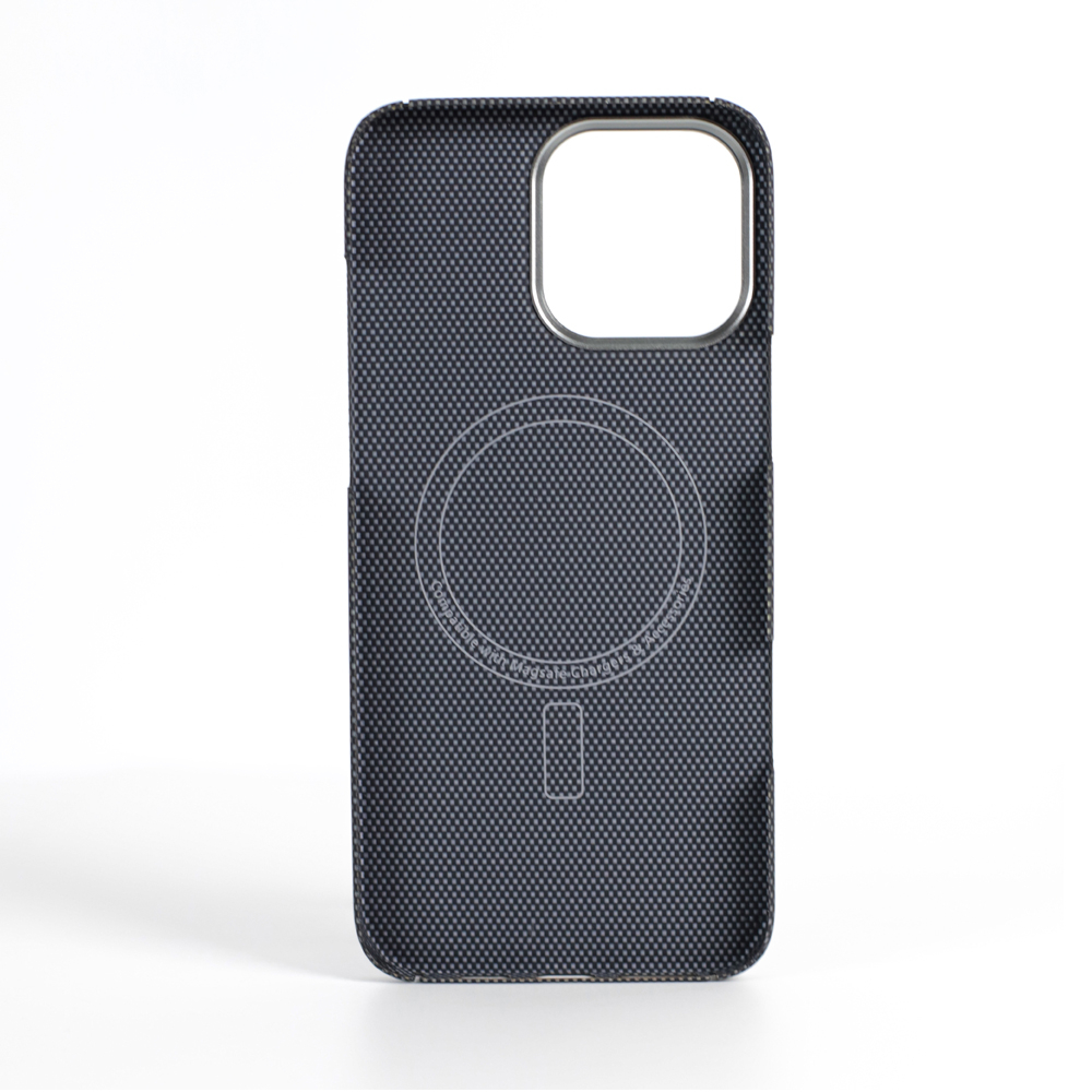 Чехол VANTA Carbon с кольцом Plain 600D с Magsafe для iPhone 16, простой белый [2]