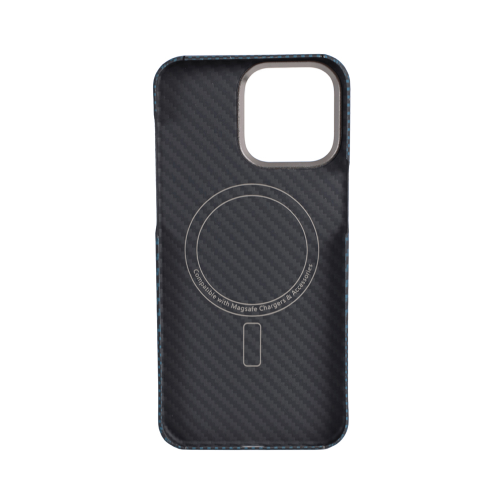 Husă VANTA Carbon Inel Țesut M cu Magsafe pentru iPhone 16, Albastru M [2]