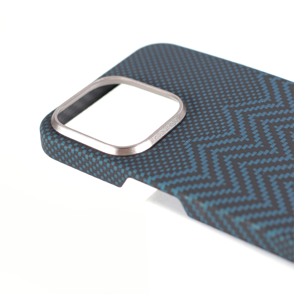 Husă VANTA Carbon Inel Țesut M cu Magsafe pentru iPhone 16, Albastru M [4]