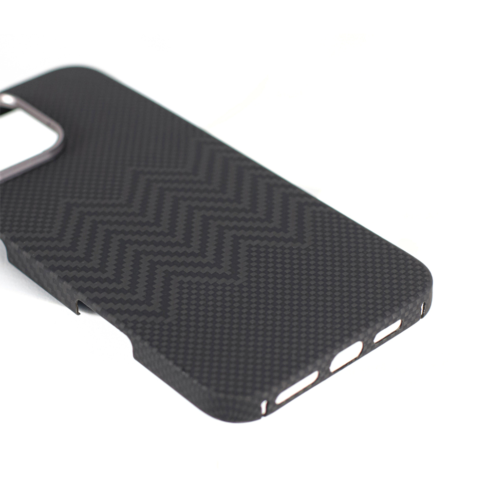 Husă VANTA Carbon Inel Țesut M cu Magsafe pentru iPhone 16, Negru M [3]