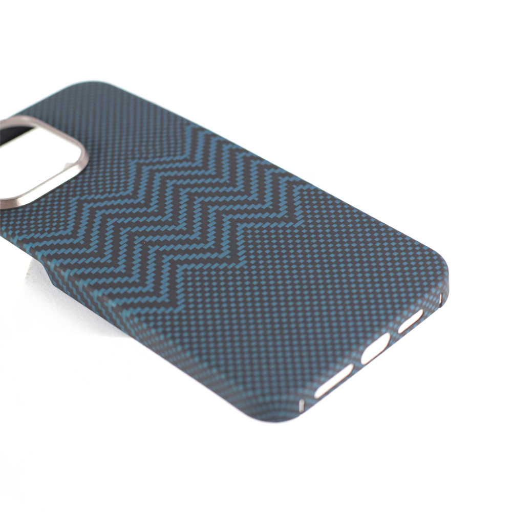 Husă VANTA Carbon Inel Țesut M cu Magsafe pentru iPhone 16 Pro Max, Albastru M [4]