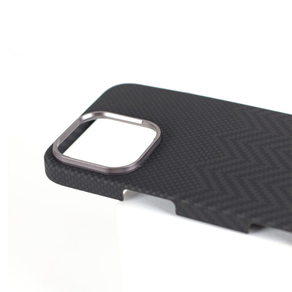 Husă VANTA Carbon Inel Țesut M cu Magsafe pentru iPhone 16 Pro, Negru M [3]