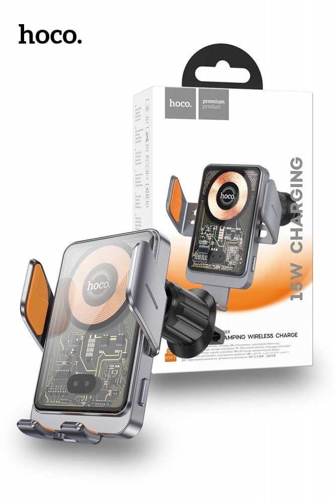 HW7 Transparent Discovery Edition wireless fast charging car holder(air outlet) [3]