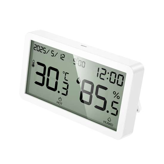 HX42 Ceas de alarmă electronic de interior cu termometru și higrometru – Alb [1]