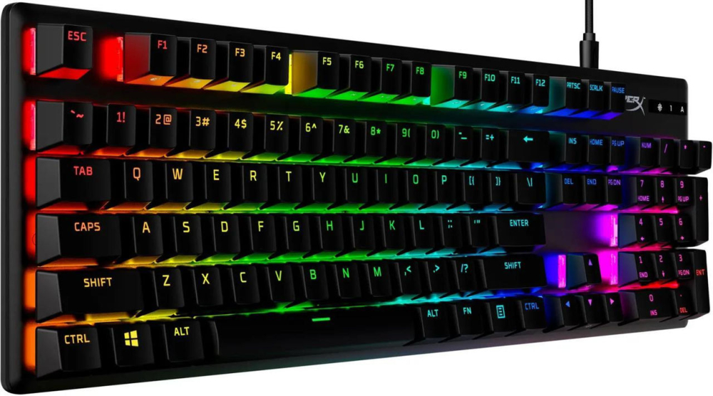 Tastatură Mecanică Gaming HYPERX Alloy Origins PBT (HyperX Aqua, US Layout) – Durabilitate extremă și precizie tactilă [2]